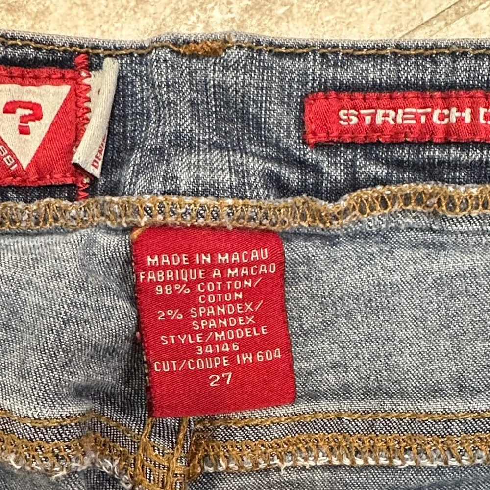 Vintage Guess Women's Straight Leg Blue Jeans